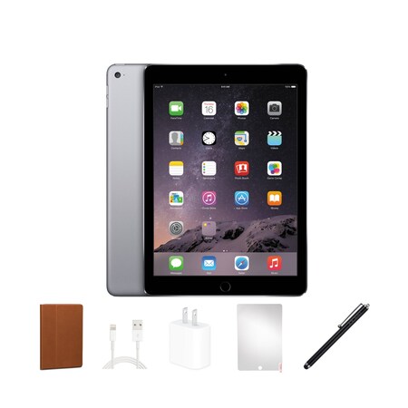 Apple Refurbished iPad Air 32GB Bundle, Black IPADAIRB32-BUNDLE | Zoro